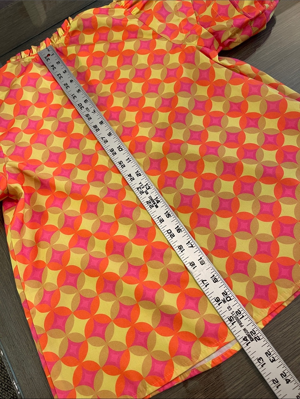 THML Yellow Abstract Split Neck
Printed Puff Short Sleeve Top Size XS - Picture 9 of 14